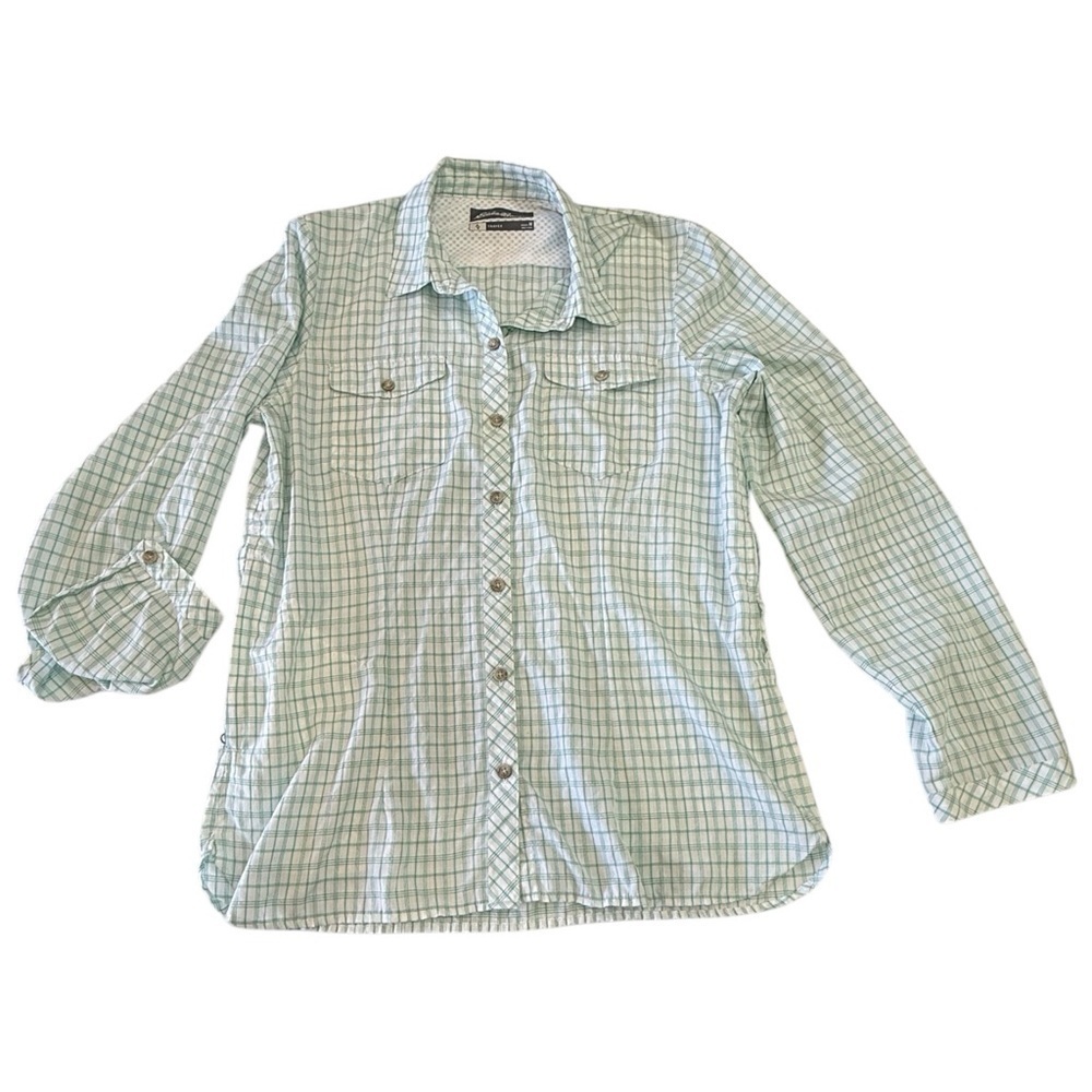Vintage Eddie Bauer Travex Mountain Guide Hiking Fishing Shirt Size M